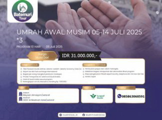 Paket Umrah Awal Musim , Umrah 10 Hari , BTT –RH,  05 Juli 25 